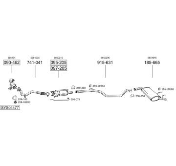 Výfukový systém BOSAL SYS04477