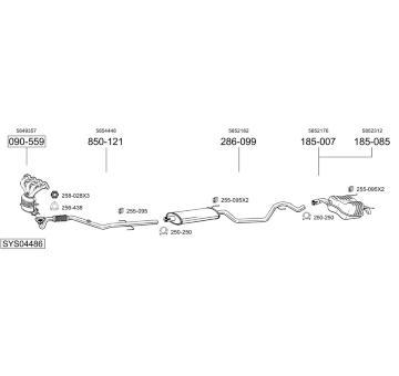 Výfukový systém BOSAL SYS04486