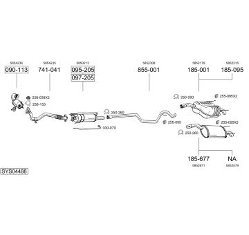 Výfukový systém BOSAL SYS04488