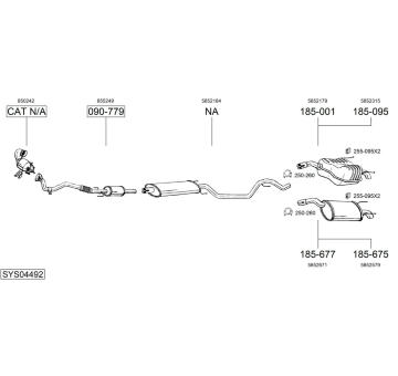Výfukový systém BOSAL SYS04492