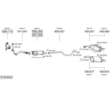 Výfukový systém BOSAL SYS04503