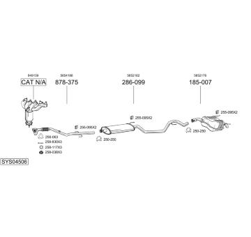 Výfukový systém BOSAL SYS04506