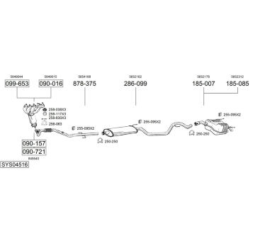 Výfukový systém BOSAL SYS04516