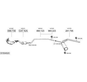 Výfukový systém BOSAL SYS04520