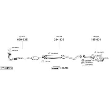 Výfukový systém BOSAL SYS04525