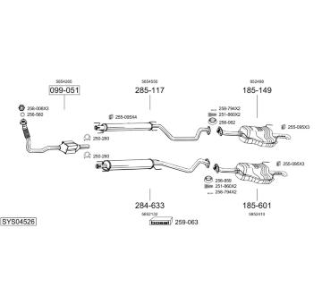 Výfukový systém BOSAL SYS04526