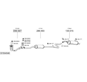 Výfukový systém BOSAL SYS04546