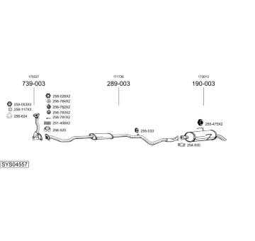 Výfukový systém BOSAL SYS04557