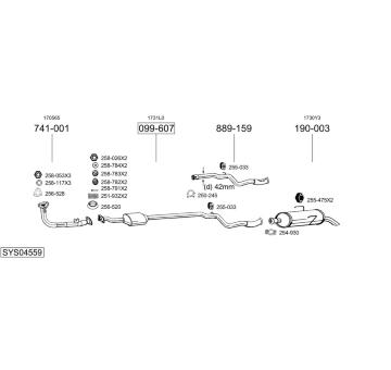 Výfukový systém BOSAL SYS04559