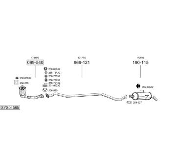 Výfukový systém BOSAL SYS04585
