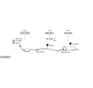 Výfukový systém BOSAL SYS04597