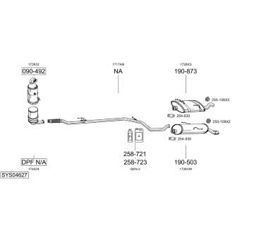 Výfukový systém BOSAL SYS04627