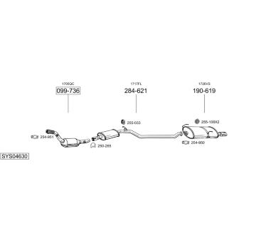 Výfukový systém BOSAL SYS04630
