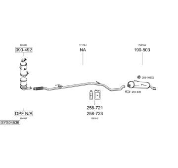 Výfukový systém BOSAL SYS04636