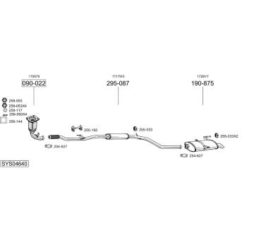 Výfukový systém BOSAL SYS04640