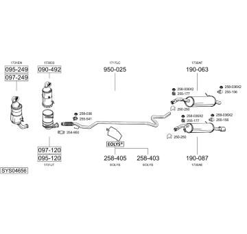 Výfukový systém BOSAL SYS04656