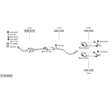 Výfukový systém BOSAL SYS04695