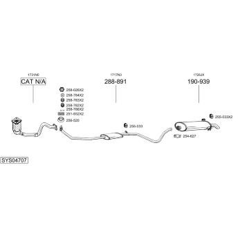 Výfukový systém BOSAL SYS04707
