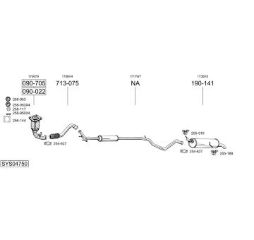 Výfukový systém BOSAL SYS04750