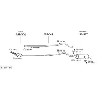 Výfukový systém BOSAL SYS04754