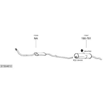 Výfukový systém BOSAL SYS04810