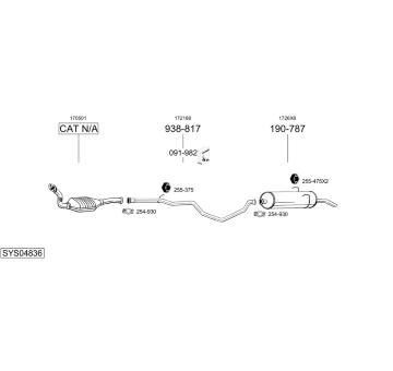 Výfukový systém BOSAL SYS04836