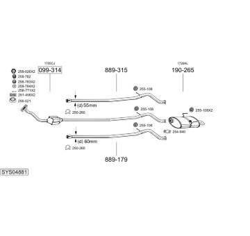 Výfukový systém BOSAL SYS04881