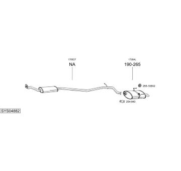 Výfukový systém BOSAL SYS04882