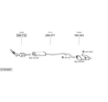 Výfukový systém BOSAL SYS04887