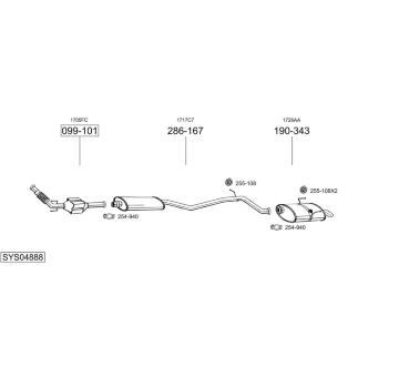 Výfukový systém BOSAL SYS04888
