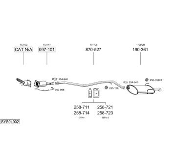 Výfukový systém BOSAL SYS04902