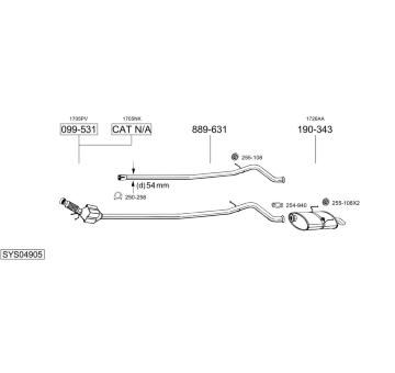 Výfukový systém BOSAL SYS04905