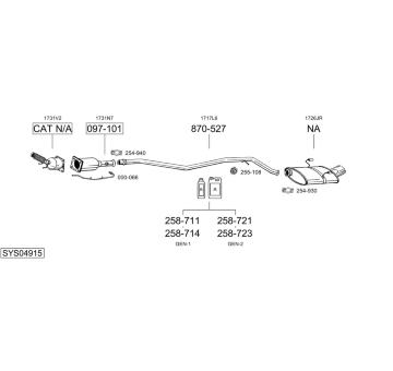 Výfukový systém BOSAL SYS04915