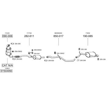 Výfukový systém BOSAL SYS04956