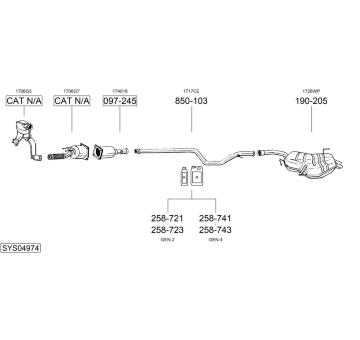 Výfukový systém BOSAL SYS04974