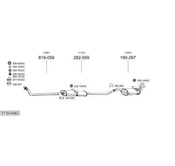 Výfukový systém BOSAL SYS04983