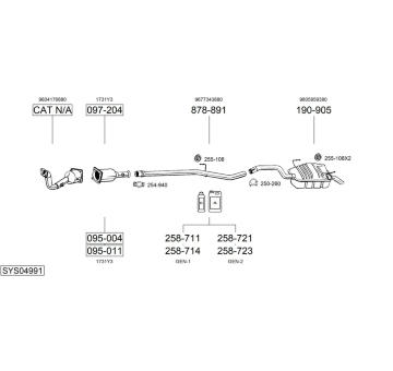 Výfukový systém BOSAL SYS04991