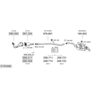 Výfukový systém BOSAL SYS04996