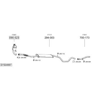 Výfukový systém BOSAL SYS04997