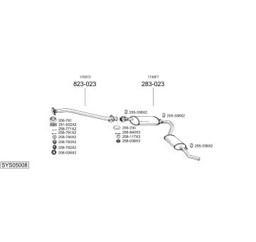 Výfukový systém BOSAL SYS05008