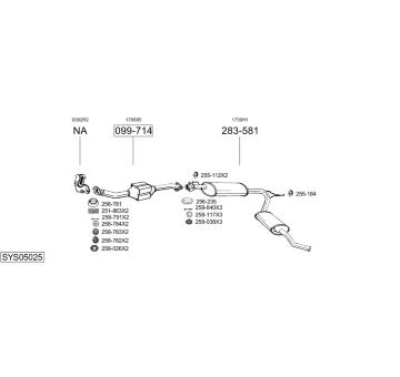 Výfukový systém BOSAL SYS05025