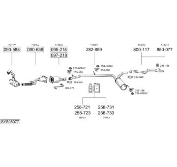 Výfukový systém BOSAL SYS05077