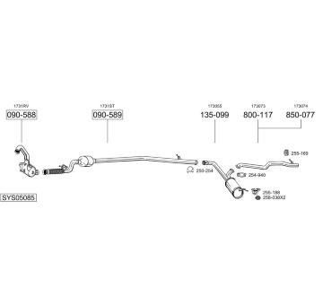 Výfukový systém BOSAL SYS05085
