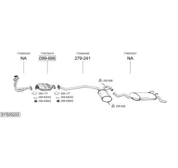 Výfukový systém BOSAL SYS05203