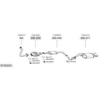 Výfukový systém BOSAL SYS05224