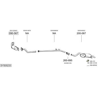 Výfukový systém BOSAL SYS05233