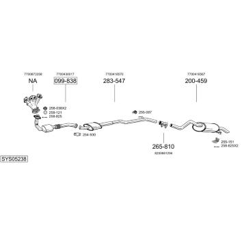 Výfukový systém BOSAL SYS05238