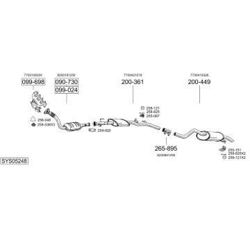 Výfukový systém BOSAL SYS05248