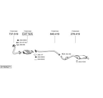 Výfukový systém BOSAL SYS05271