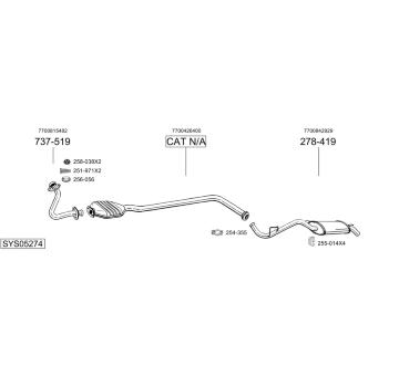 Výfukový systém BOSAL SYS05274